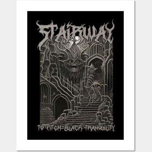 Stairway To Pitch Black Tranquility (Version 3) Posters and Art